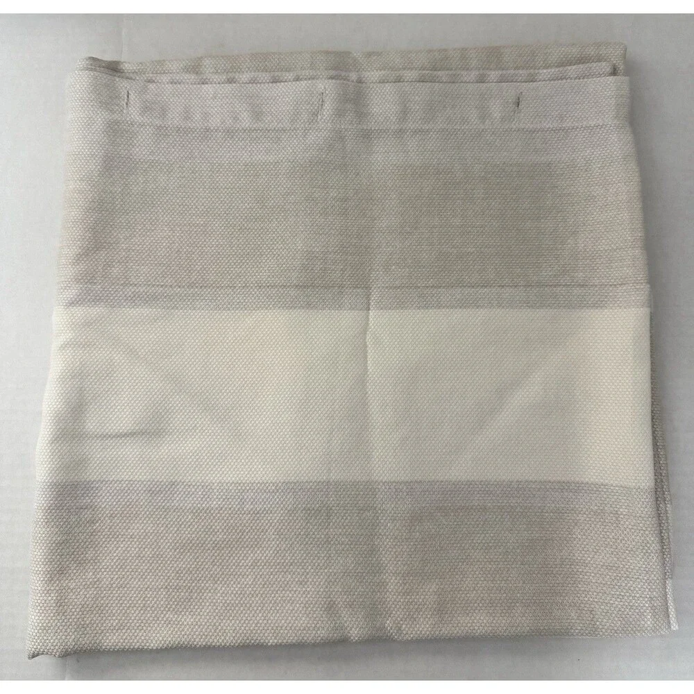50% OFF~TOMMY BAHAMA Shower Curtain 71x71 Cotton Blend Neutral Horizontal Stripe